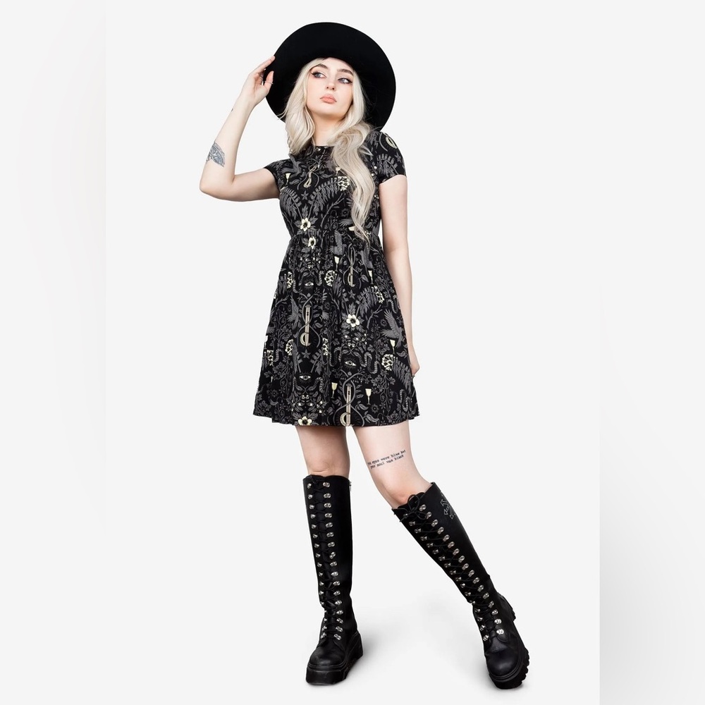 Disturbia Hecate's Garden Skater Mini Dress Size 8